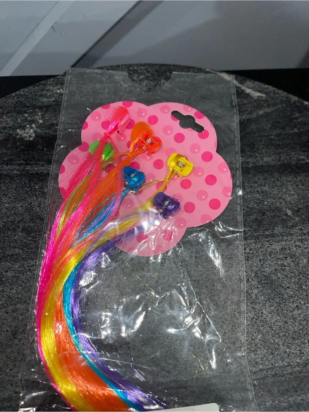 Rainbow Clip-In Hair Extensions - Multicolor Bright Strands